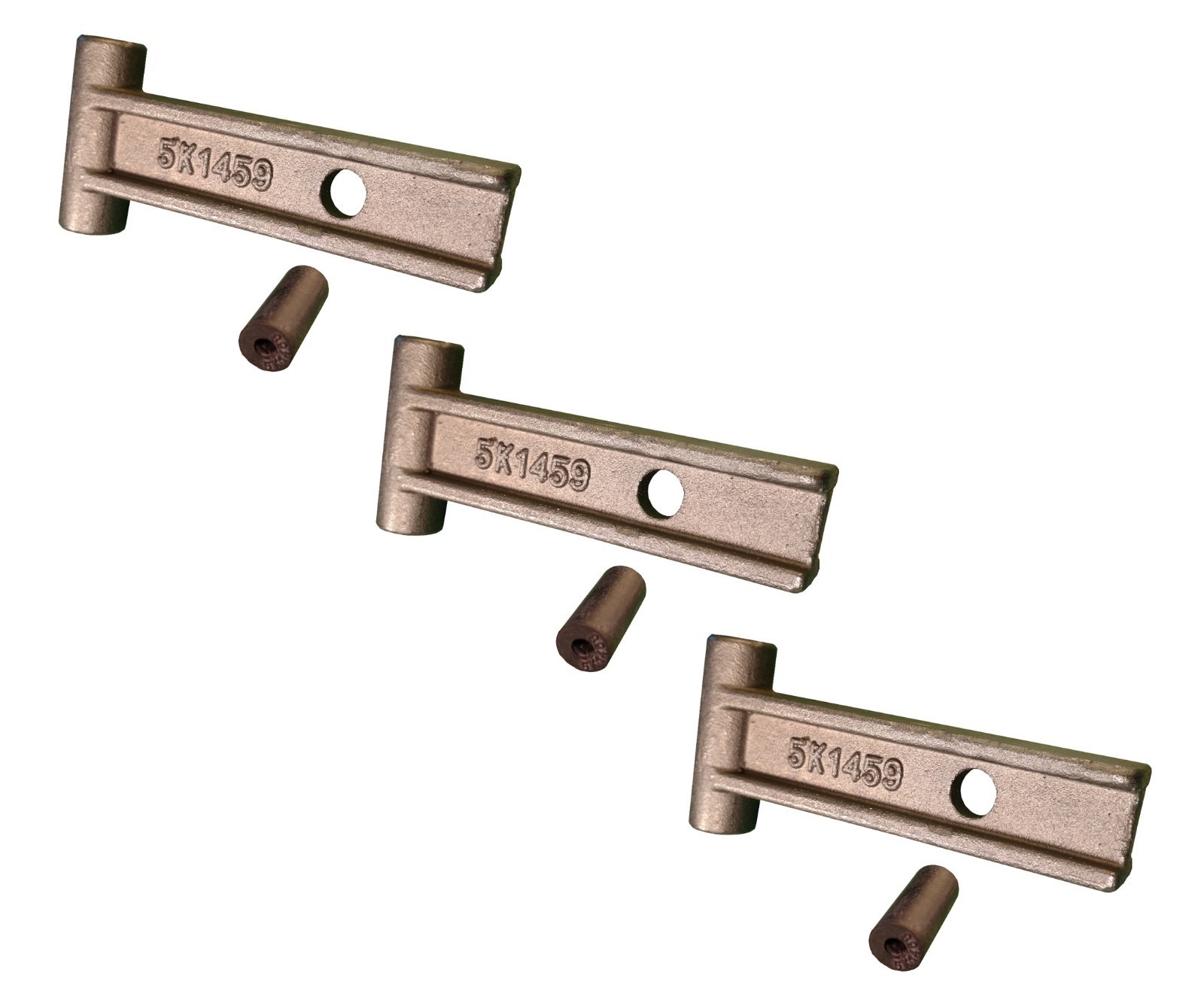 3 Caterpillar Style Scarifier Shank T-Lock w/ Grommet, 5K-1458, 5K-1459, 9F-5116