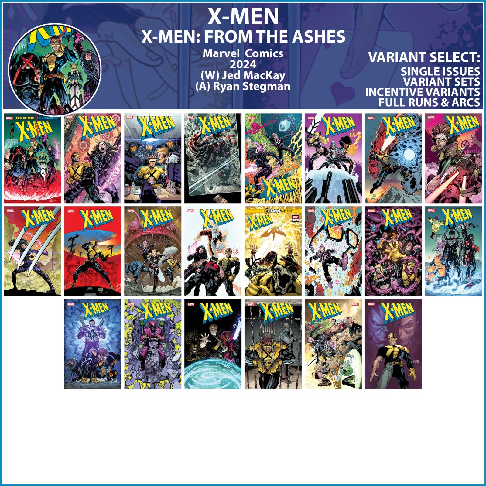 X-Men (2024) #1-13 14 15 16 17 18 19 20 21 22 Marvel Comics COVER SELECT