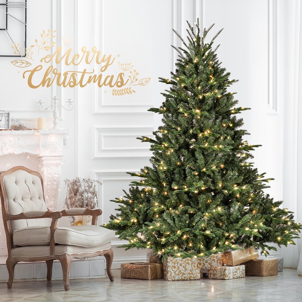 4-9FT Prelit Artificial Christmas Tree Premium Realistic Spruce Easy Assembly