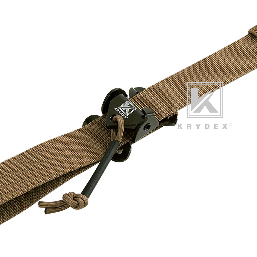 KRYDEX Tactical Sling Modular Slingster Pull Tab 2-Point Sling Adjustable Coyote