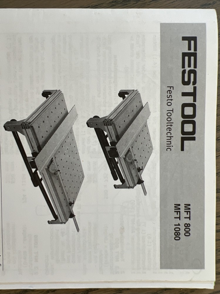 Festool MFT 1080 Multifunction Table Compact Size Collapsible Folding Work Bench