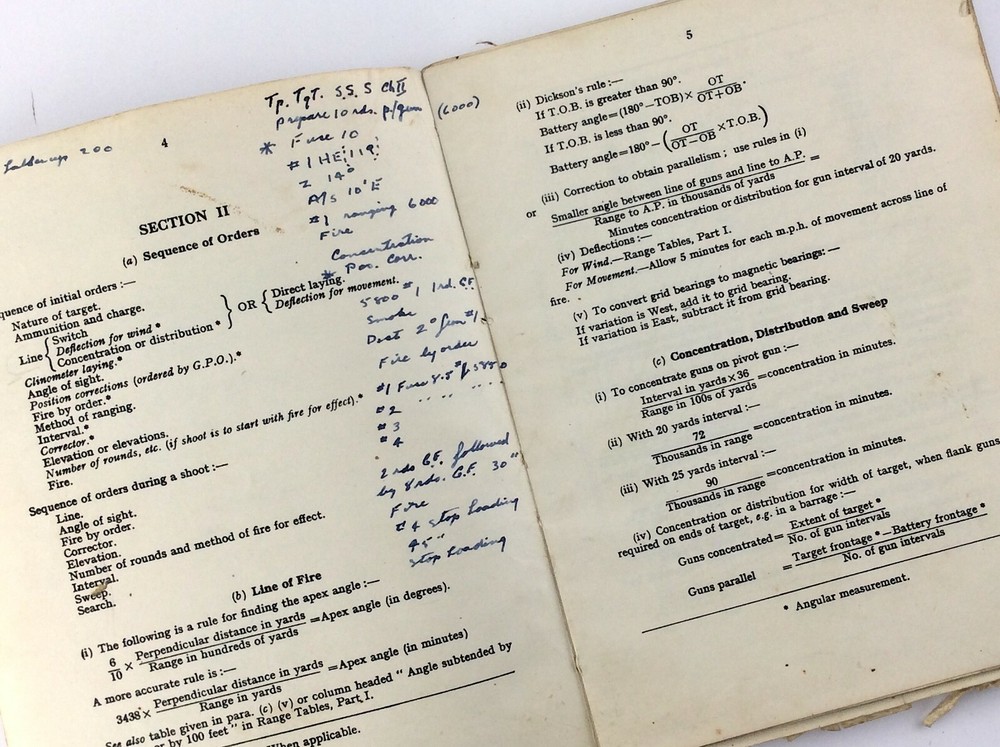 Range Table Part II Ware Office Reprinted in Canada 1941 Guide Manual U097