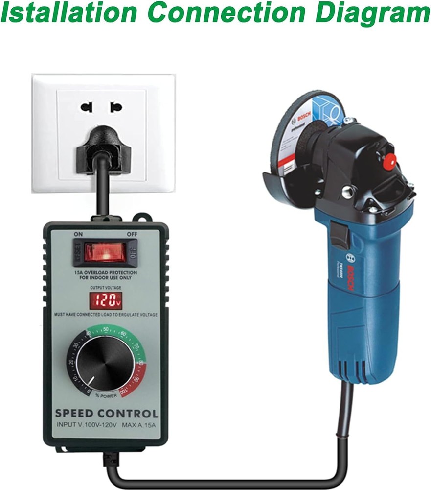 4000W AC Motor Speed Controller 110-120V 15A Voltage Regulator Variable Switch