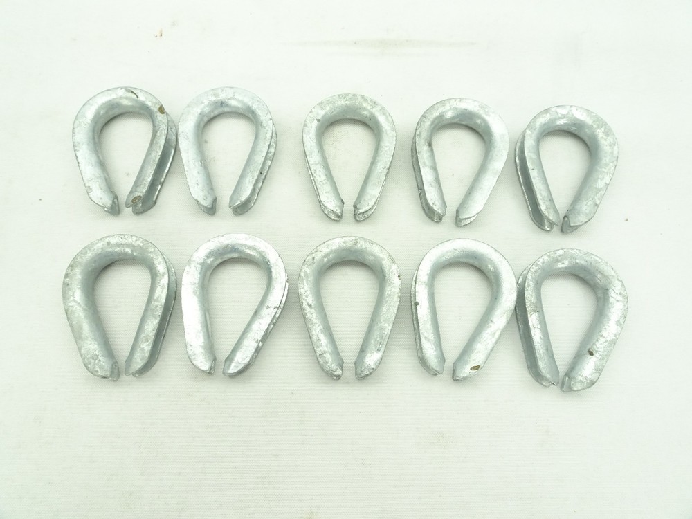 10 Wire Rope Thimbles Galvanized 5/16" TF