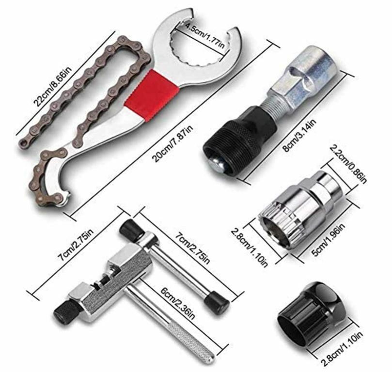 6PCS Set Crank Chain Cutter Extractor Freewheel Puller Cycling Maintenance Tool