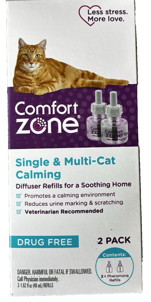 Comfort Zone Single & Multi-cat calming refills, ( 2 pack )