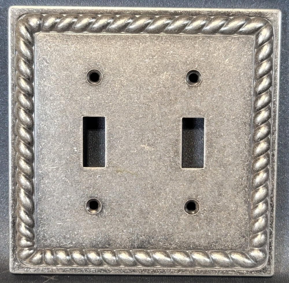 10 Metal Light Switch Plate Covers Rope Pattern
