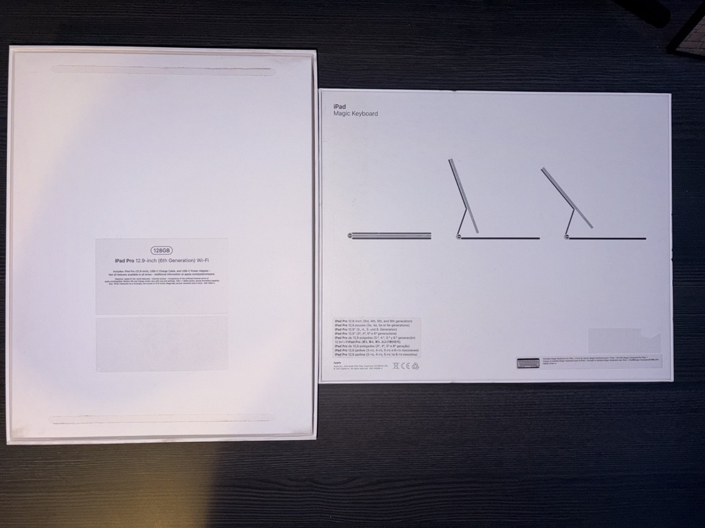 Apple iPad Pro 12.9in 6th Gen 128GB Space Grey & Magic Keyboard EMPTY BOXES ONLY