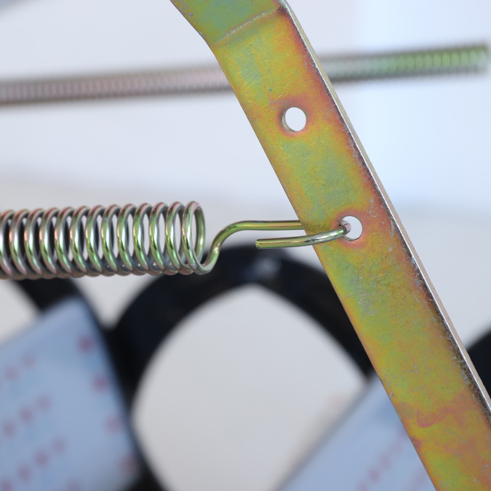 12 Steps Wall Mounted Folding Ladder Loft Stairs White Attic Steps Pull Down US