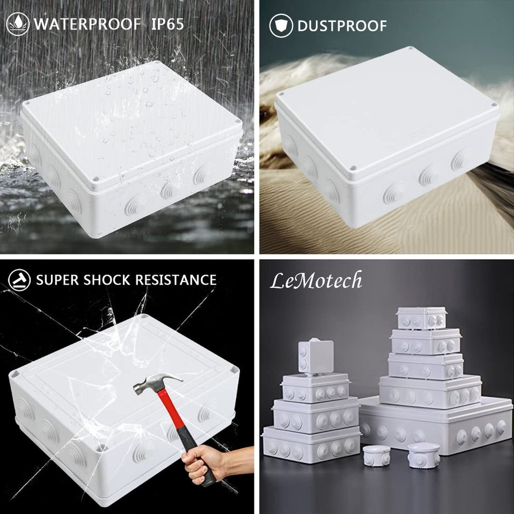 ABS Plastic Dustproof Waterproof IP65 Junction Box Universal Electrical Proje...