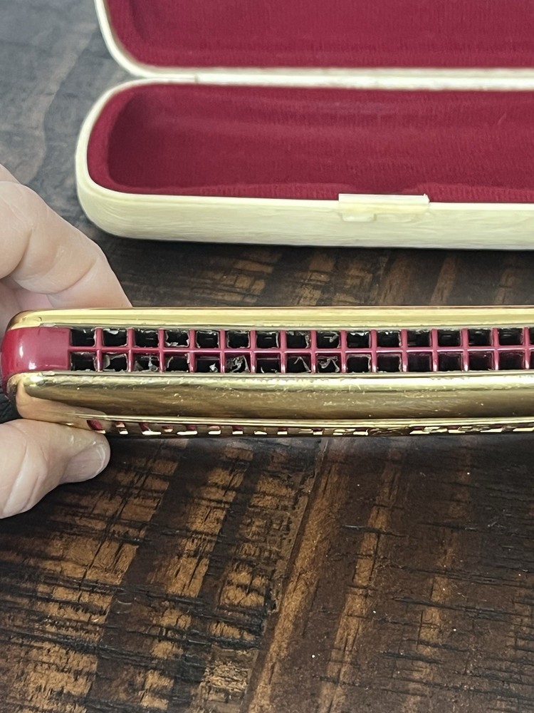 Harmonica: Horner Comet #3427 Double Sided Octave Tuned Gold Anodized Covers