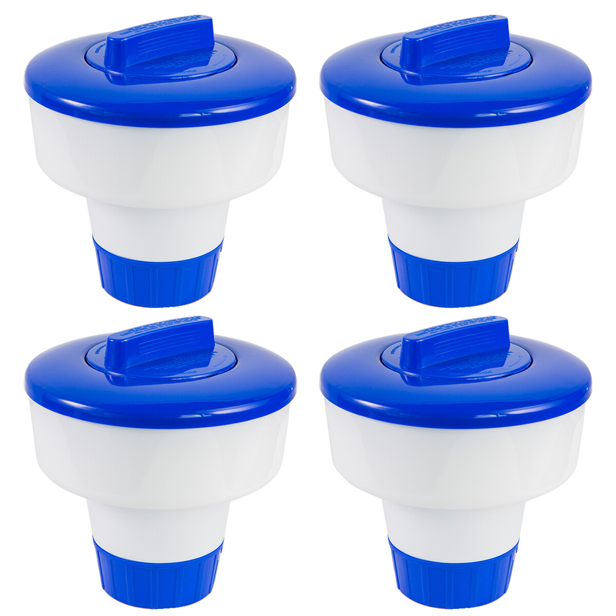XtremepowerUS 3" Floating Tablet Chlorine Dispenser 3-lb Capacity 4-Pieces Set