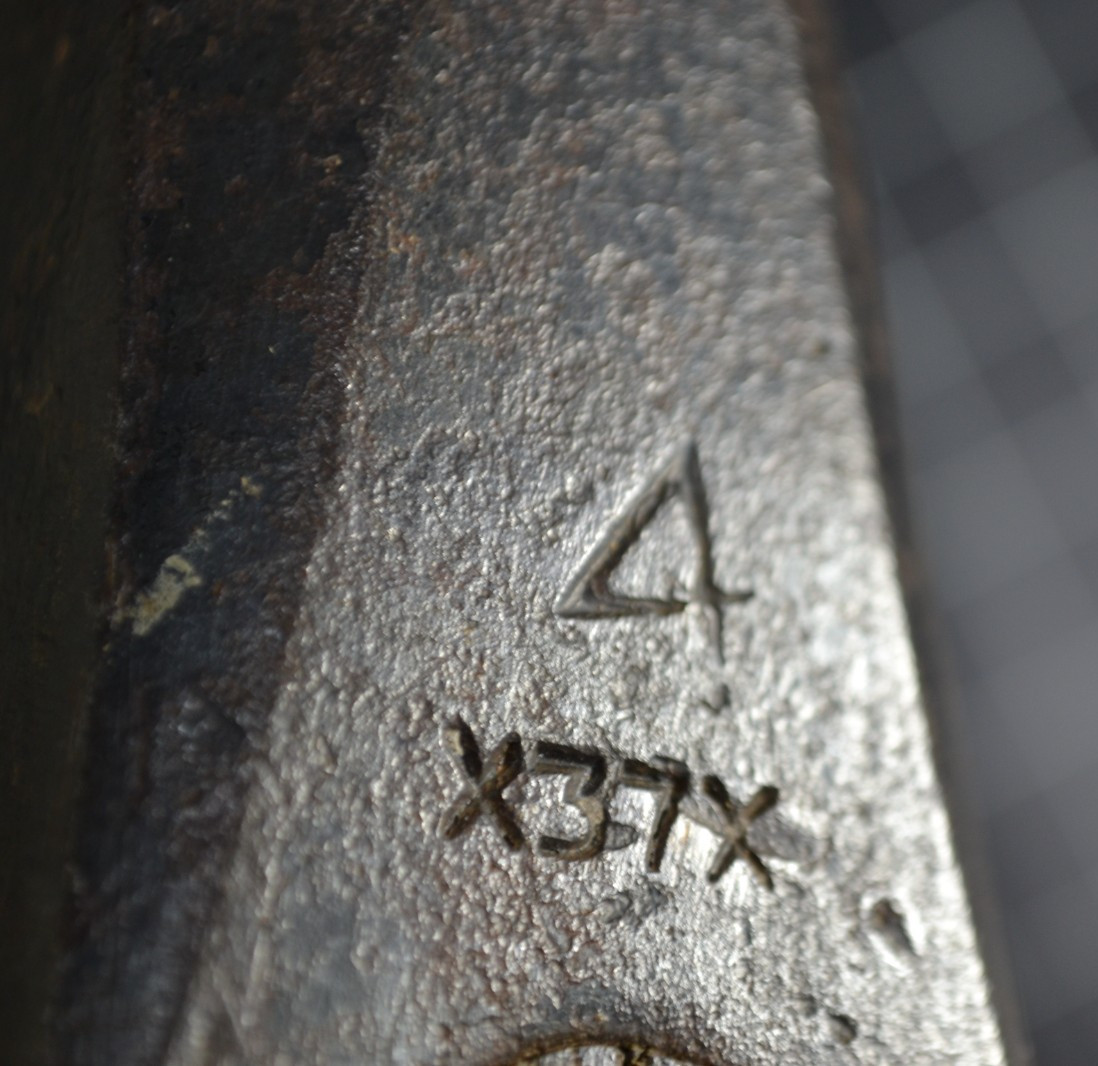 WARWOOD - X37X - BLACKSMITH STRIKING ROUNDING HAMMER - 4# HEAD - ALL ORIGINAL