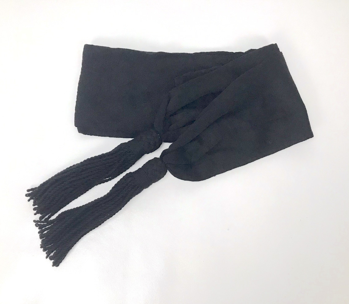 Wool Sash - Black Color - Reenactment, Rendezvous