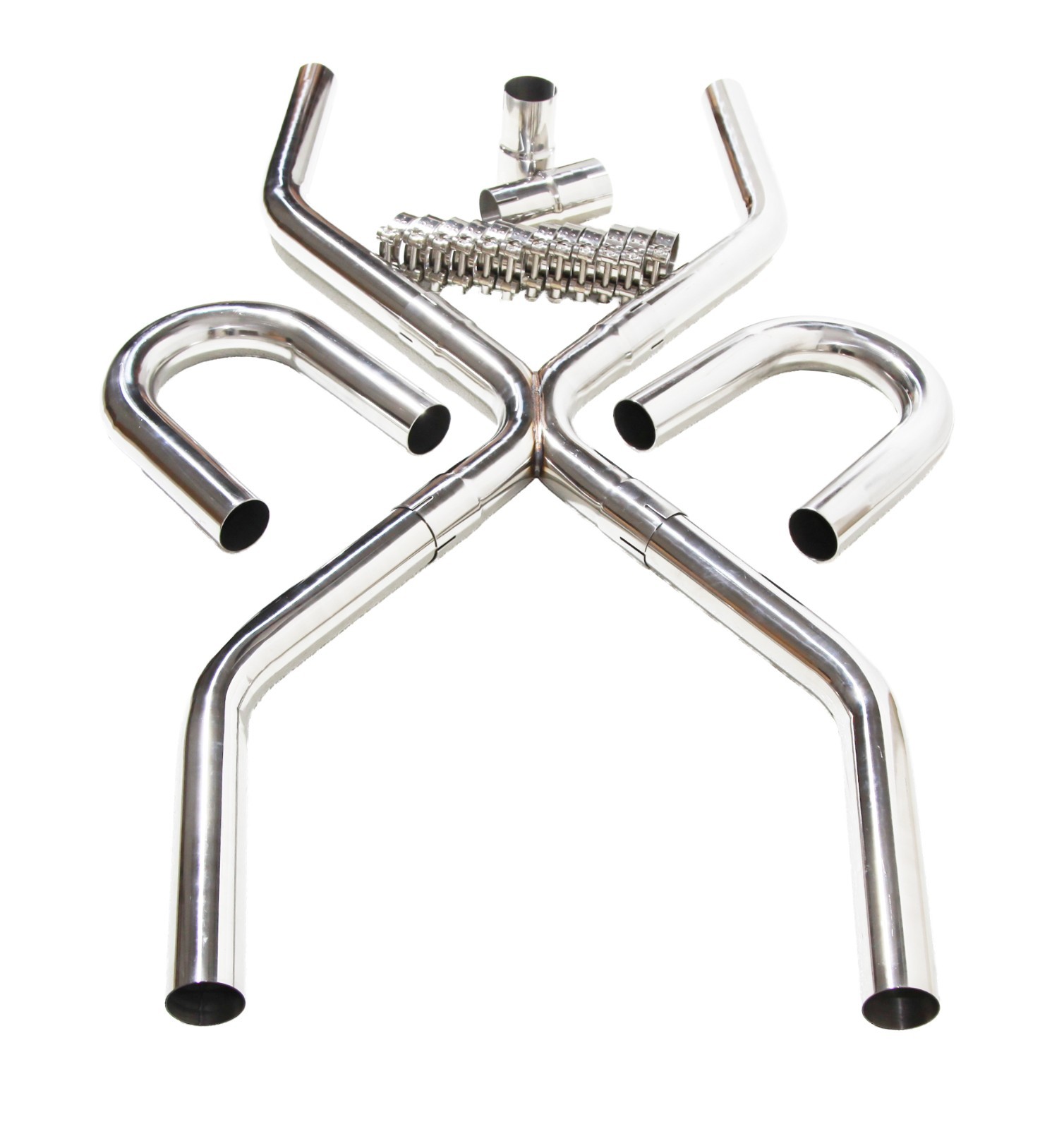 SS Builder X-Pipe Exhaust System Kit LS Engine Swap Crossover 2.25"/2.5"/3" OD