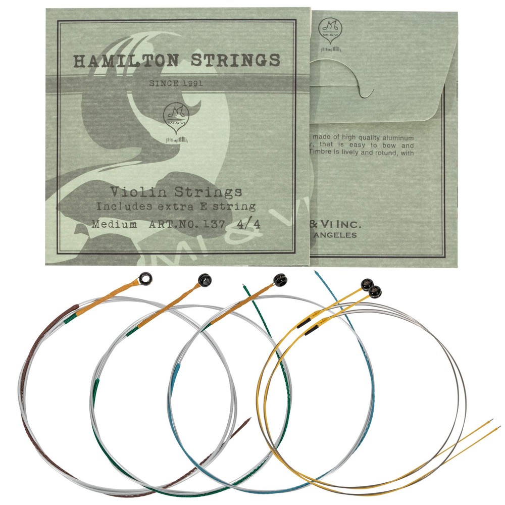 Hamilton Violin Strings 1/2 & 2/4 Set (GDAE) + Extra E - Germany Steel