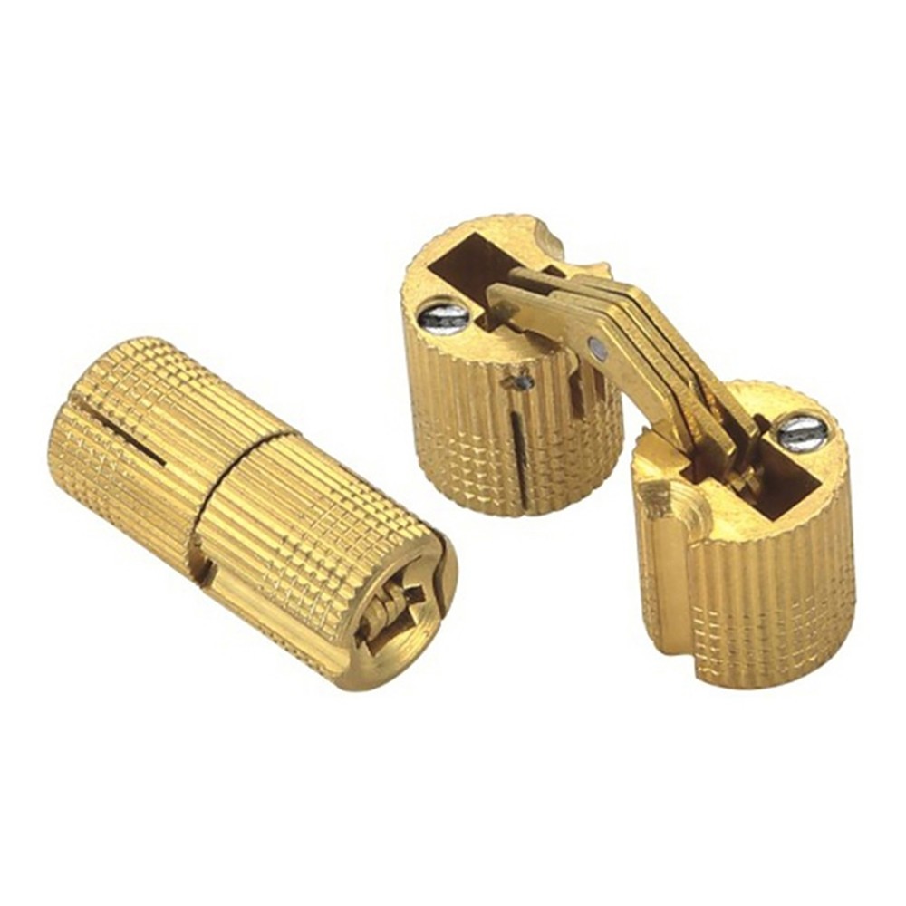 4Pcs Open Angle 180° 12mm Copper Invisible Hidden Hinges For Concealed Worktop a