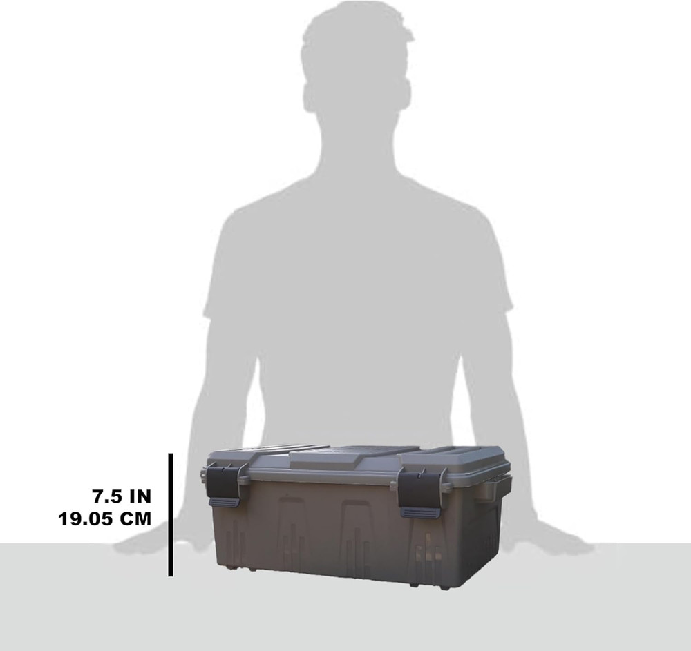 ACDC30, Divided Ammo Crate Utility Box, Water- Resistant, Stackable, Snap Latch,