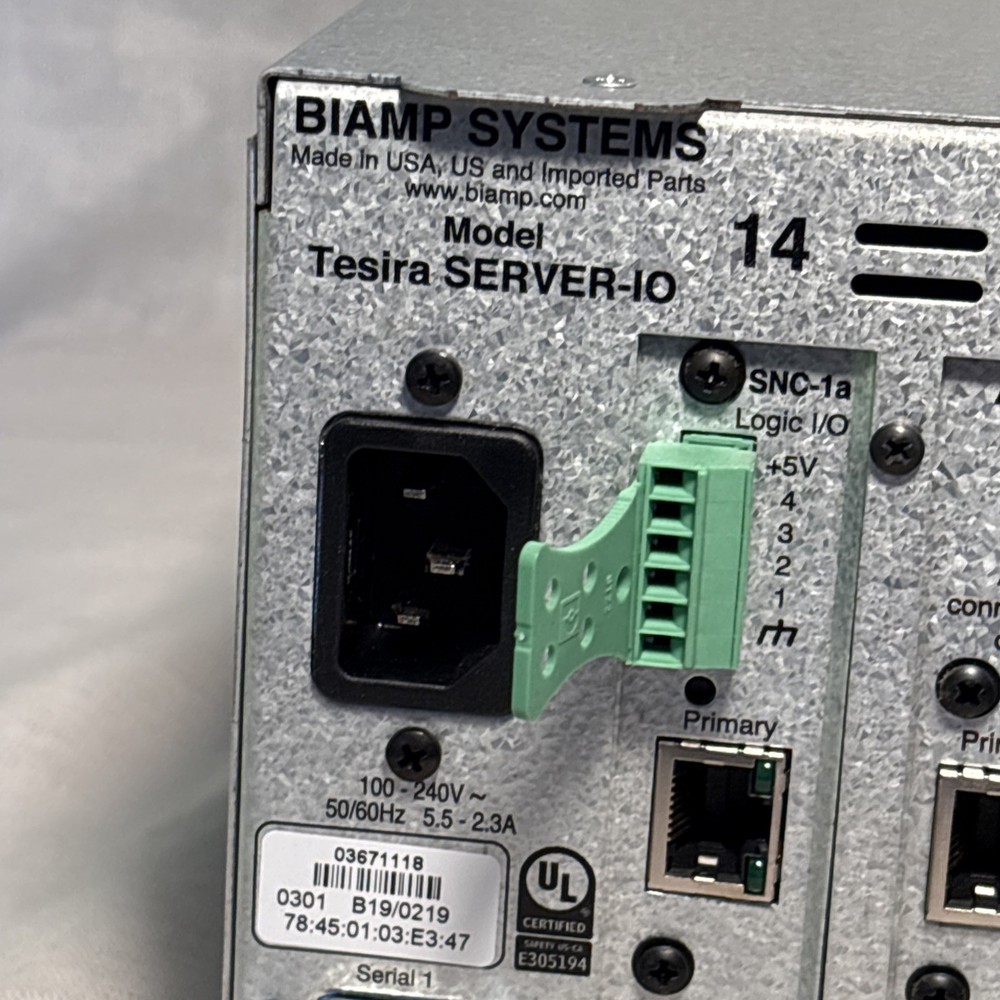 Biamp Systems Tesira SERVER-IO (Lot #2)