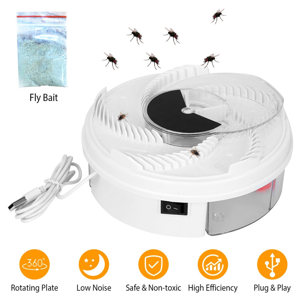USB Flytrap Automatic Fly Catcher Pest Catcher Fly Killer Electric Fly Trap