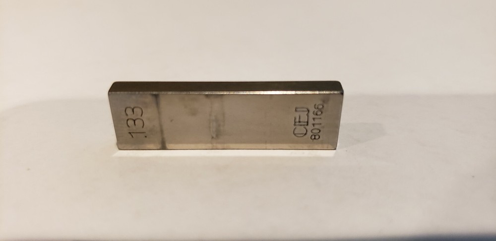 .133" CEJ Rectangular Steel Gage Gauge Block, Grade B