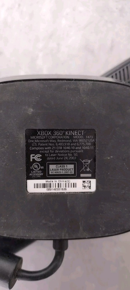 Genuine Microsoft XBOX 360 Kinect Sensor Bar Model 1473 Black UNTESTED