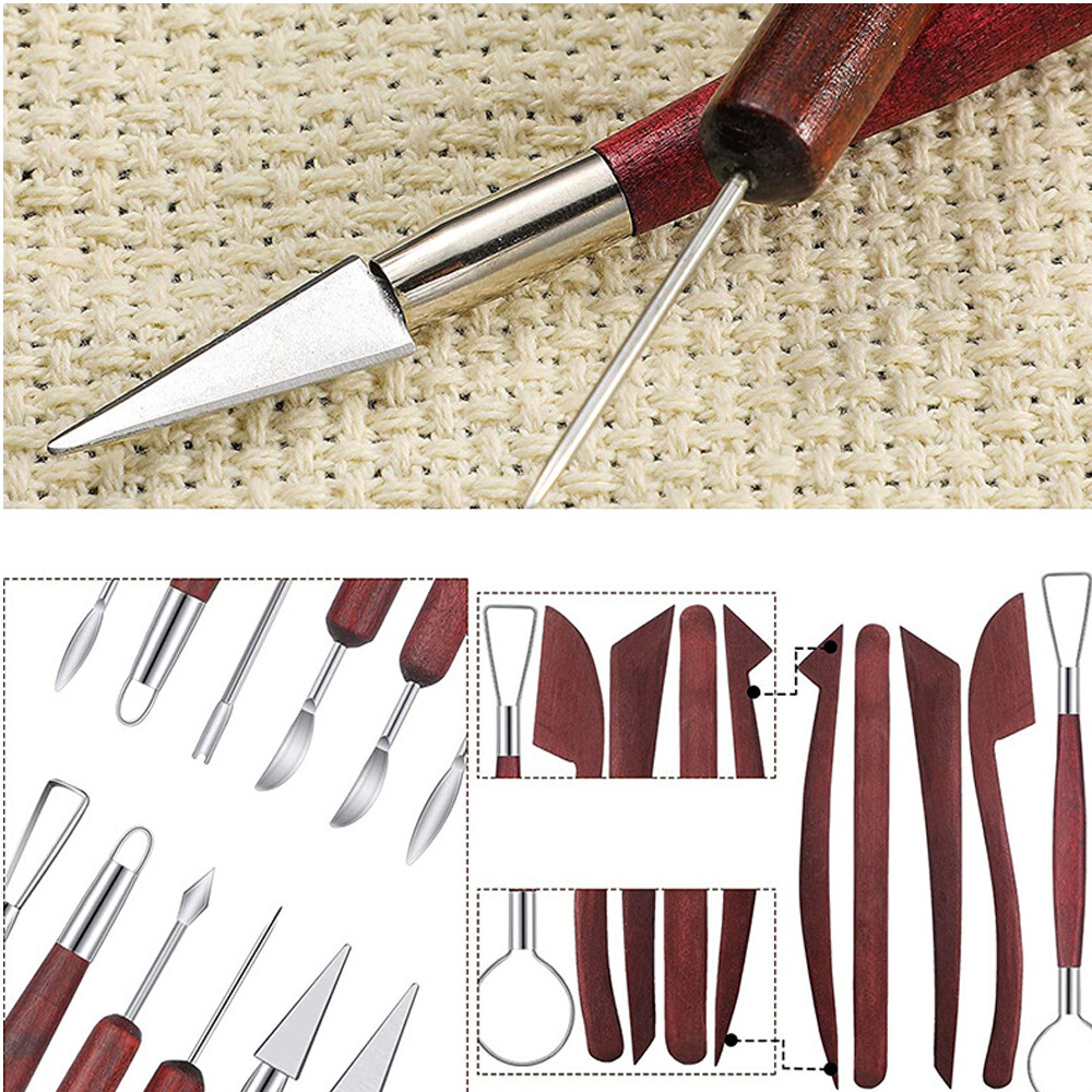 24x Clay Sculpting Wax Carving Pottery Tools Modeling assorted pottery