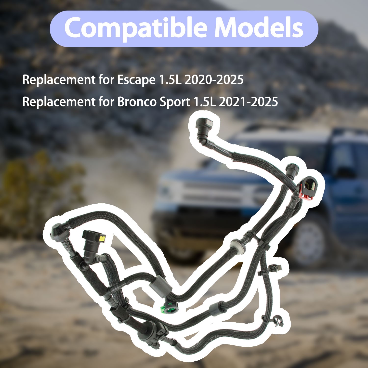 Engine Fuel Drain Hose Tube Fit for 1.5L Escape Bronco Sport Replace LX6Z9D289SJ