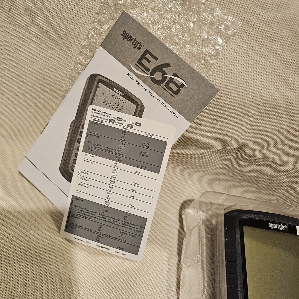 Sporty's E65 Electronic Flight Computer Batteries Not Included