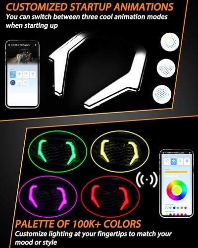 Smart RGB LED Accent Fang Lights for Polaris RZR XP 1000 2014-2018/RZR 900 XC