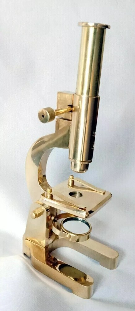 Brass Microscope Vintage Student Microscope 9 Inch Rare Monocular type