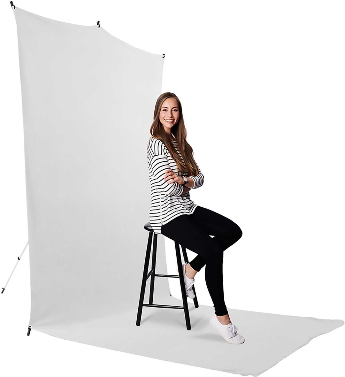 Savage Universal 5' x 12' Travel Photo Video shoot Backdrop Kit White