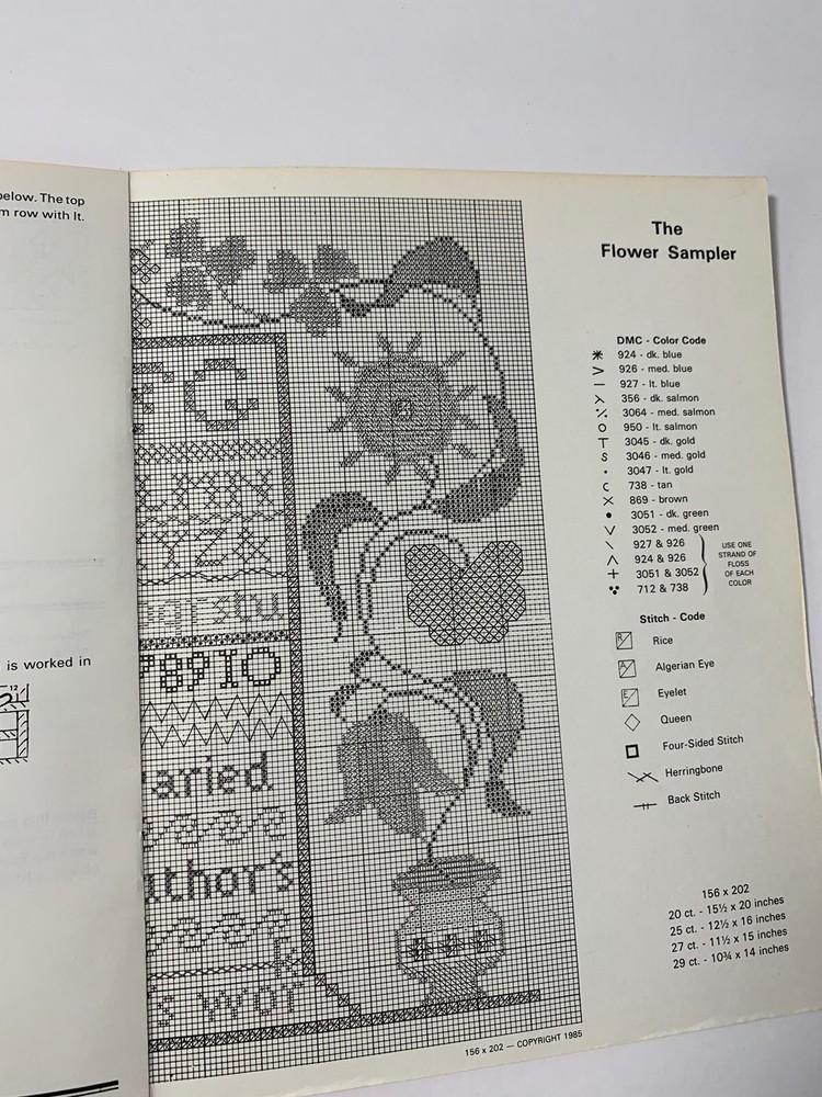 The Flower Sampler Embroidery Pattern The Needle's Prayse Verse 1985