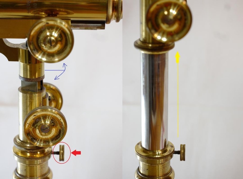 microscope antique Ernst Leitz vertical reading microscope