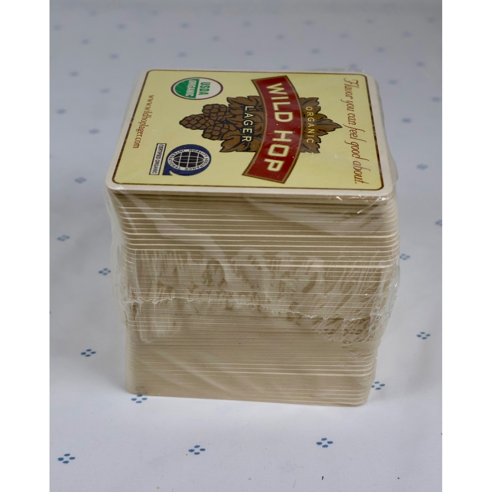 WILD HOP LAGER Beer Coasters VINTAGE Organic Flavor Pack of 50 Beer Lover