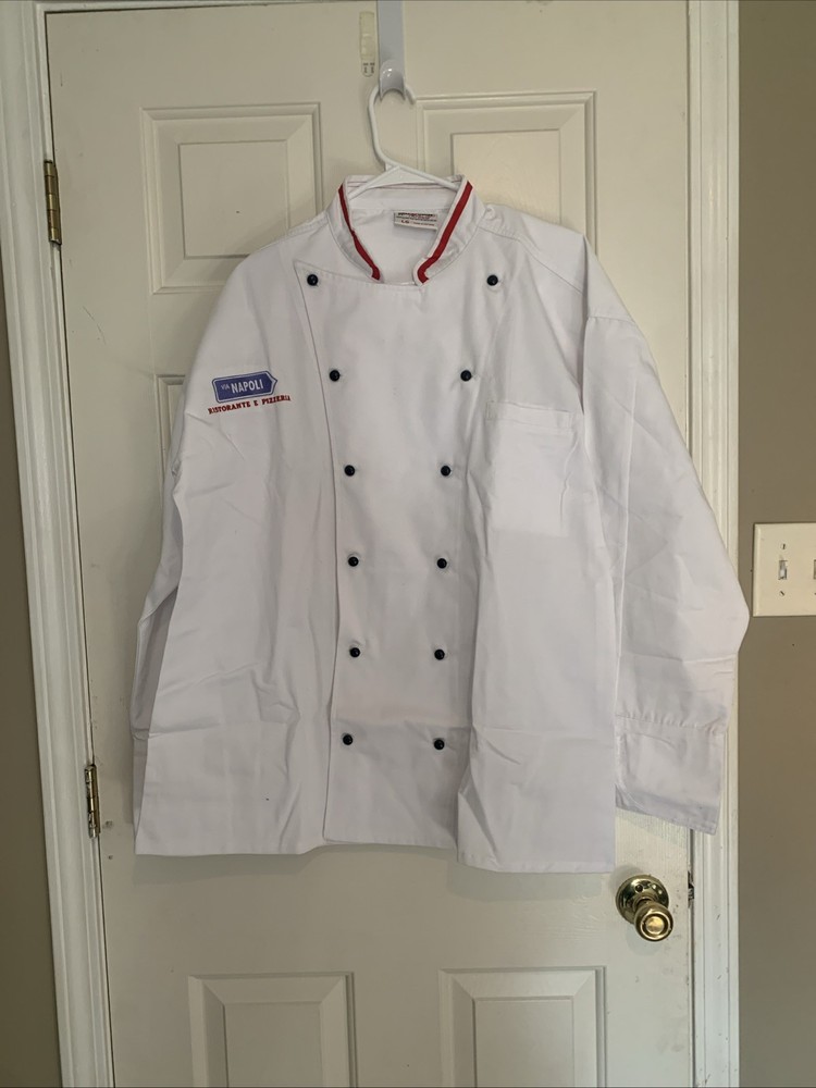 Chef Coat Uncommon Threads Large L White Restaurant Kitchen Uniform Button Up