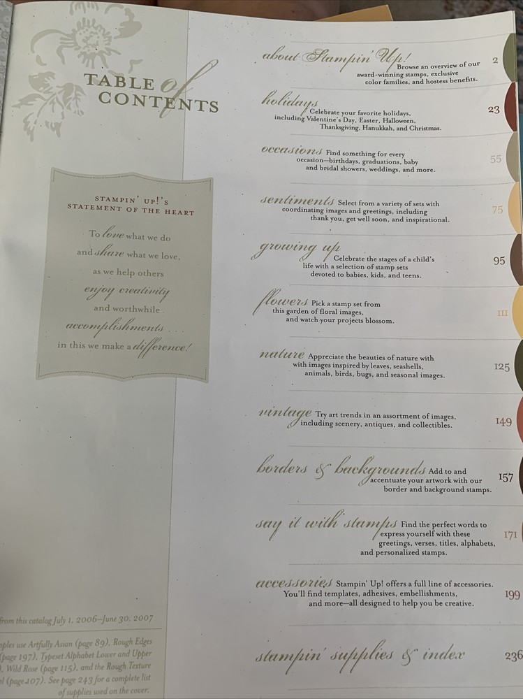 stampin up idea book catalog