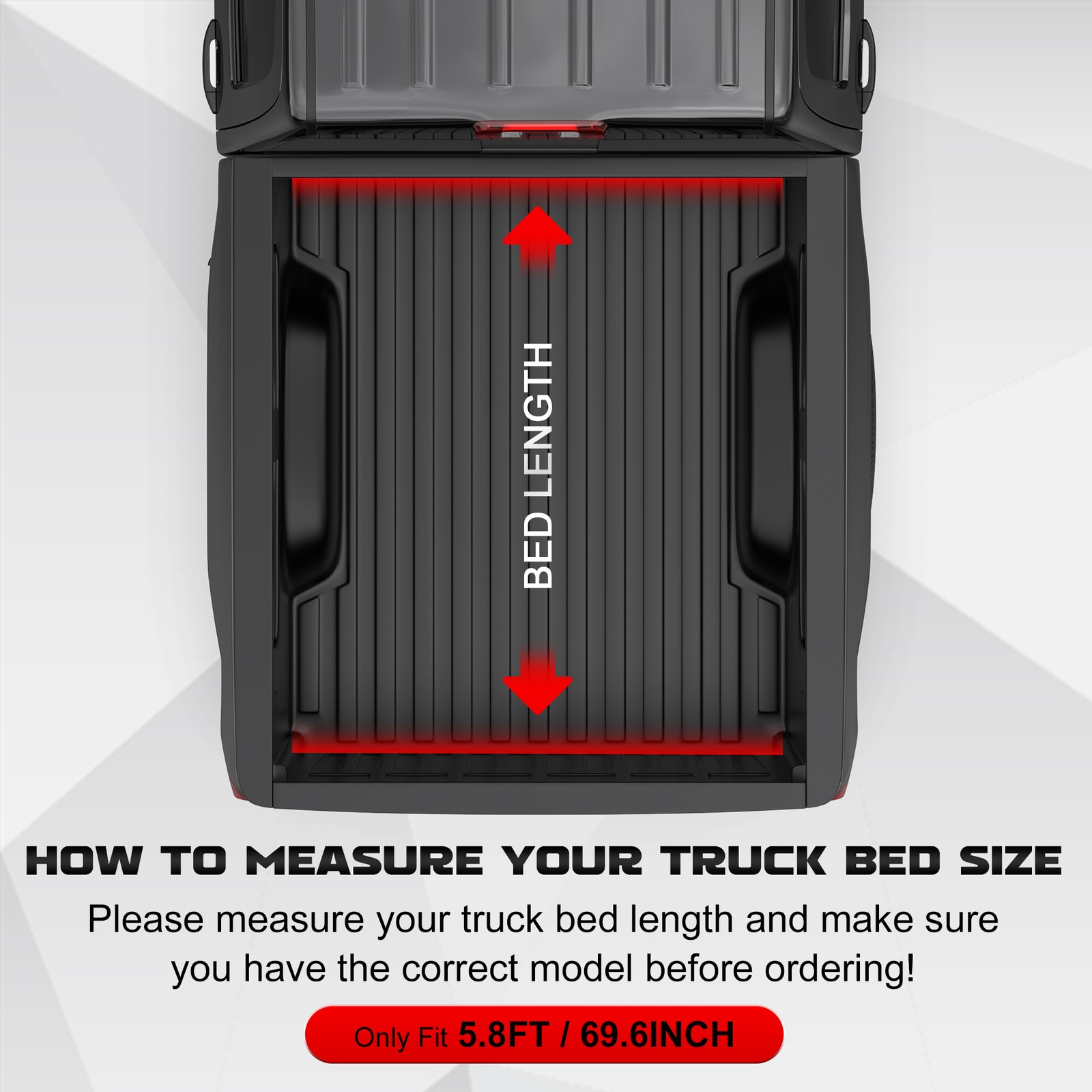 5.7 / 5.8FT 4-Fold Hard Tonneau Cover for Ram 1500 Short Bed 2009-2026 Aluminum