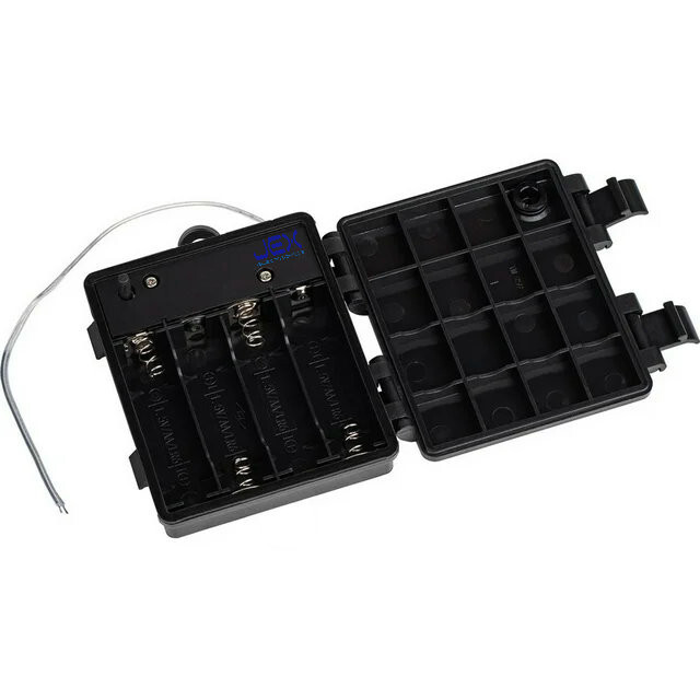 Waterproof Four/4X AA DIY Battery Holder Case Box 6V With Power Switch & Timer