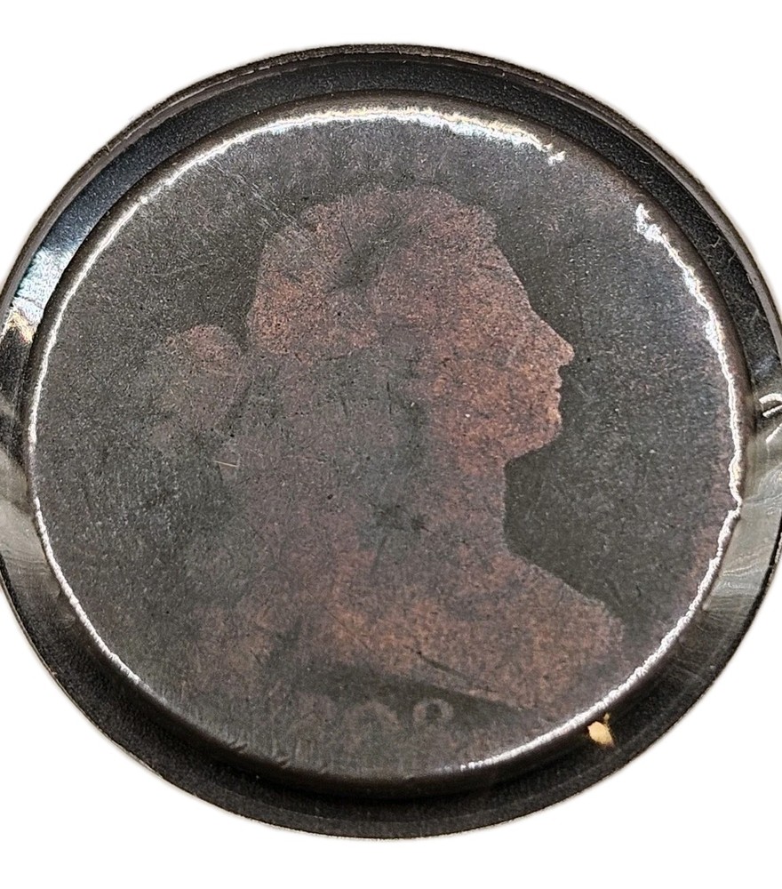 1802 (w/ Stems) Draped Bust Large Cent | POOR