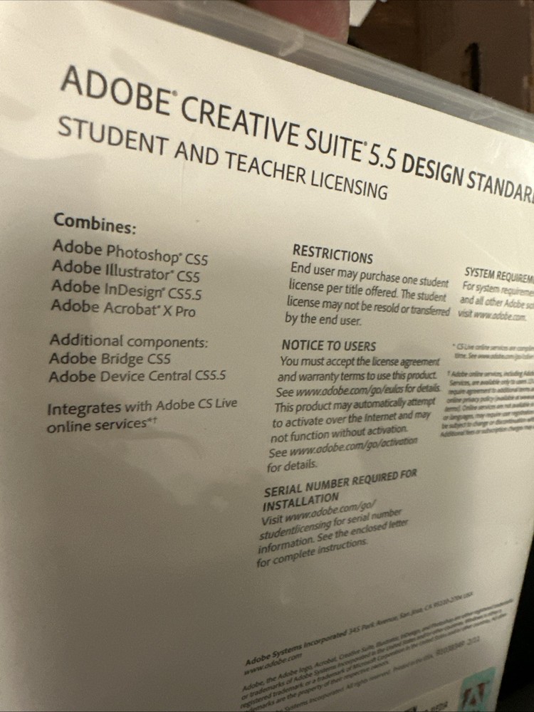 Adobe Creative Suite 5.5 Design Student & Teacher