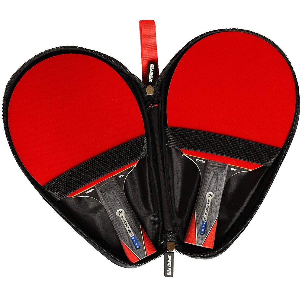Ping Pong Paddle Set with Killer Spin + Case for Free - Professional Table Te...