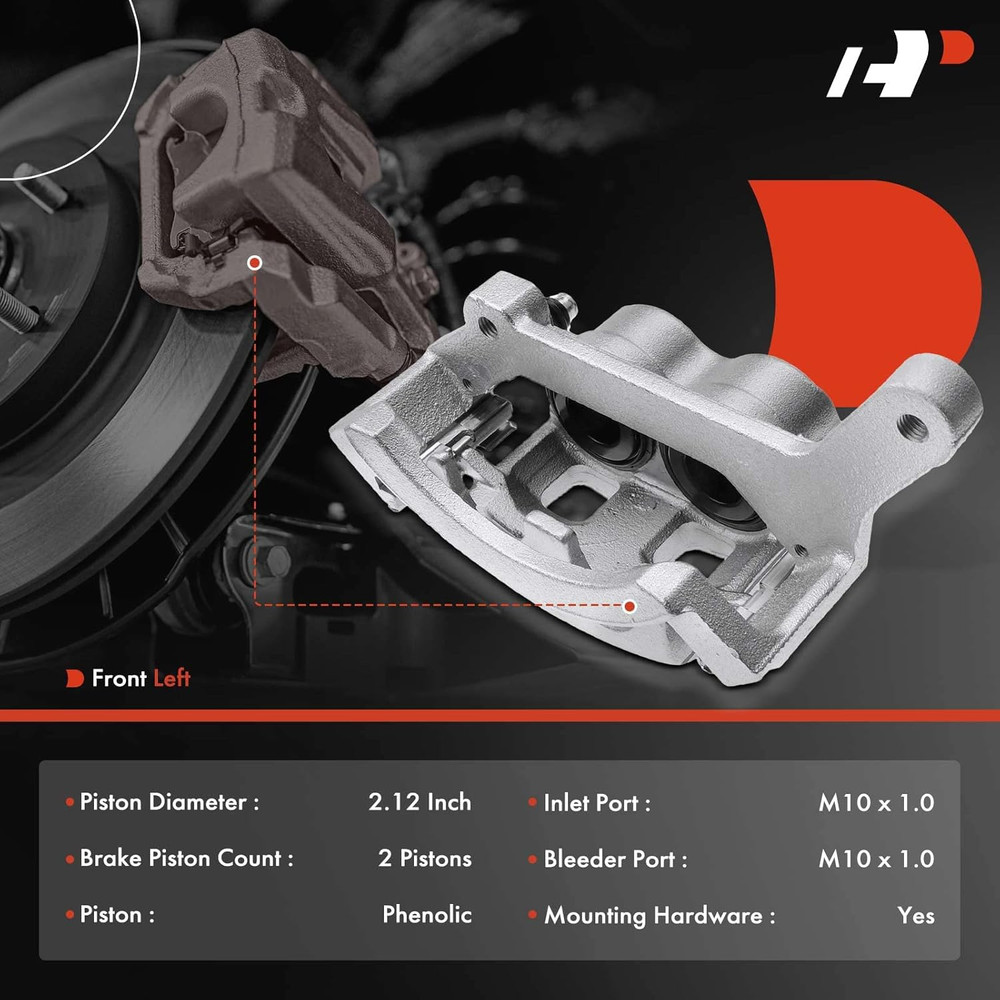 Disc Brake Caliper Assembly with Bracket Compatible with Select Dodge Models - R