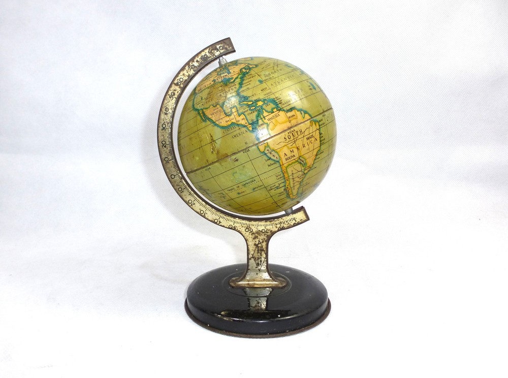 Tin Globe About 1930 England Globe
