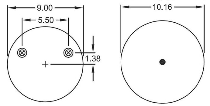 Trailer Air Spring Bag Replace W01-358-9978 Hendrickson C-28929 S-28929 Set of 4