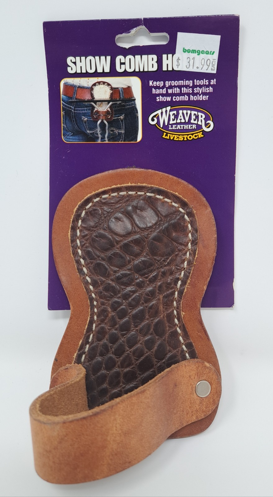 Weaver Leather Show Comb Holder Crocodile NIP BIN32