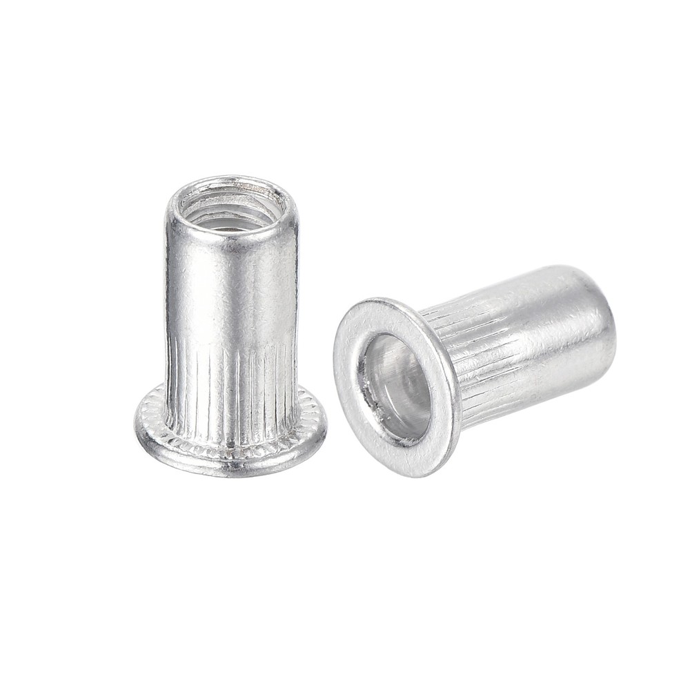 25Pcs Rivet Nuts Flat Head, M5 Aluminum Alloy Thread