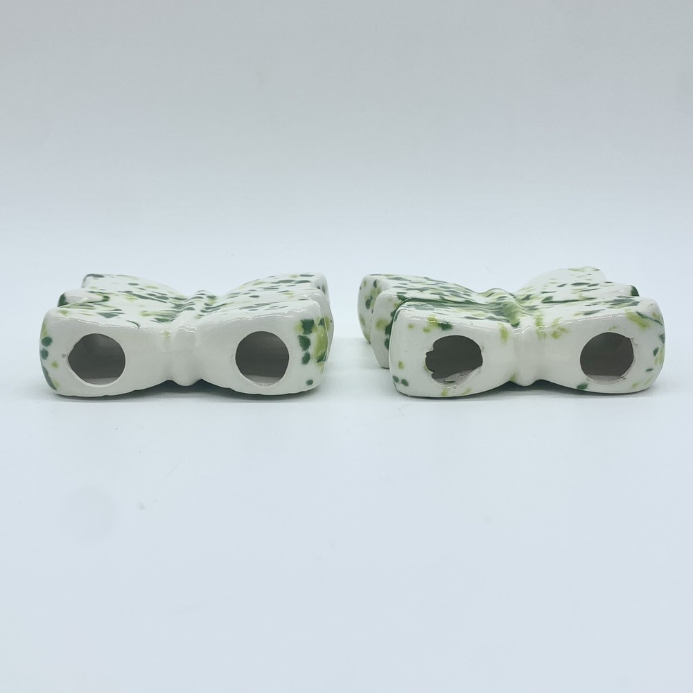Vintage Ceramic Macrame Beads Butterfly