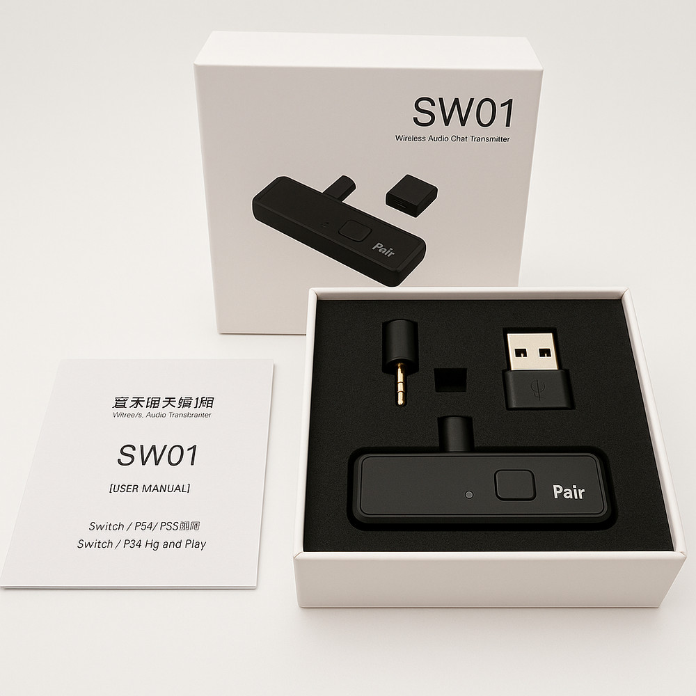 Wireless Headset Receiver USB Dongle Audio Adapter For PS5 PS4 Game Console