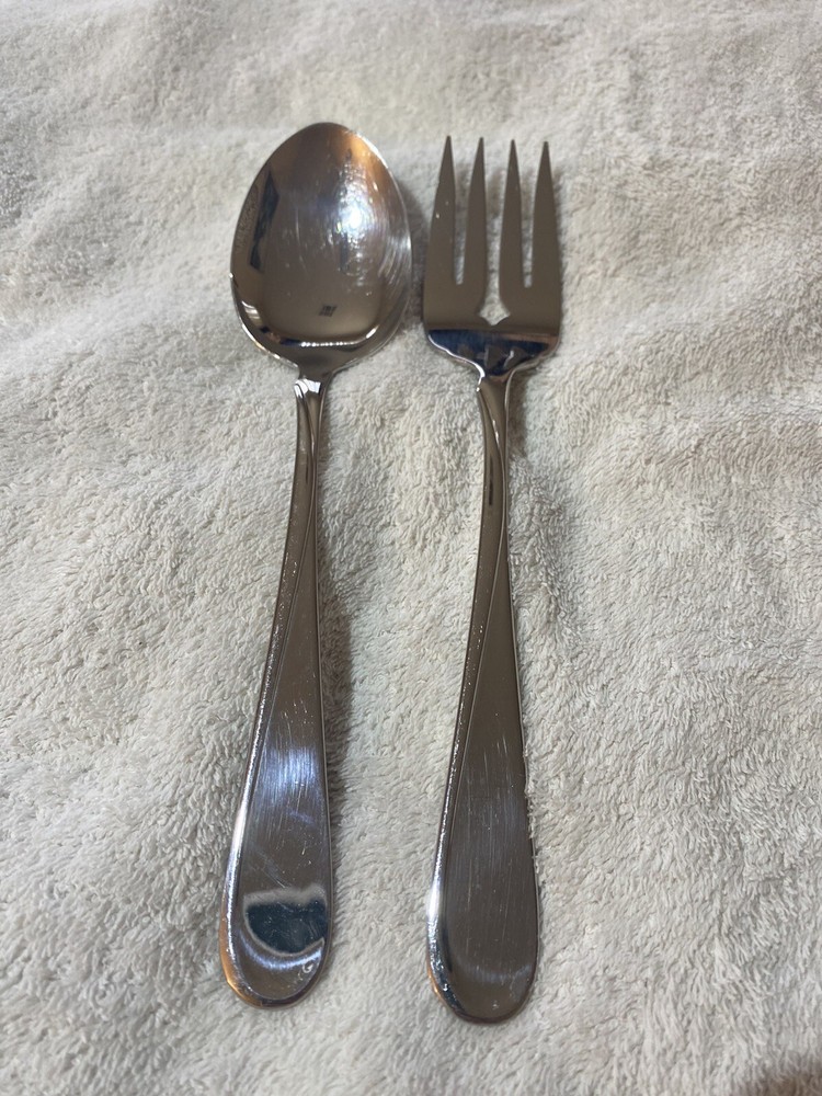 Oneida USA Stainless Server Set Fork & Spoon